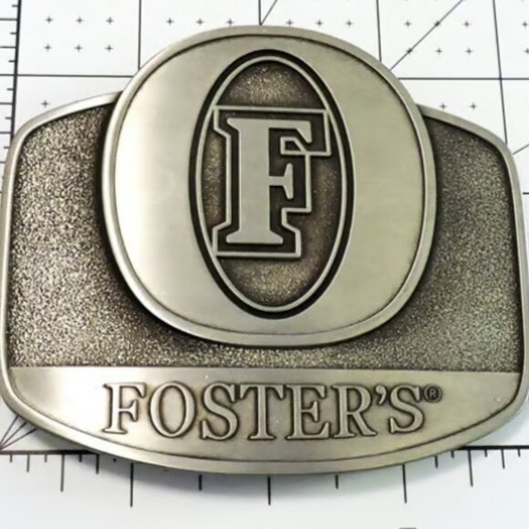 Foster's Belt Buckle Never Worn Metal Beer Advertising Fashion Accessory - Picture 1 of 3